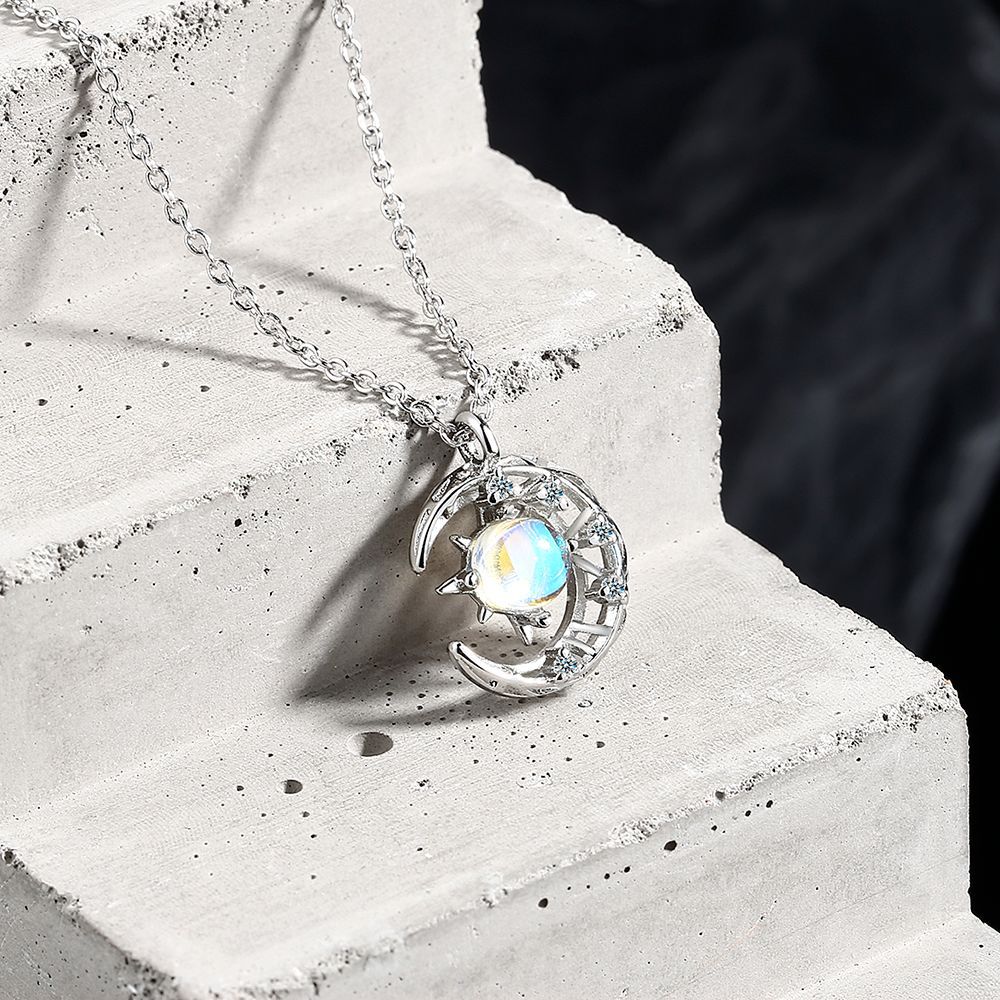 Wholesale Alloy Star Moon Necklace